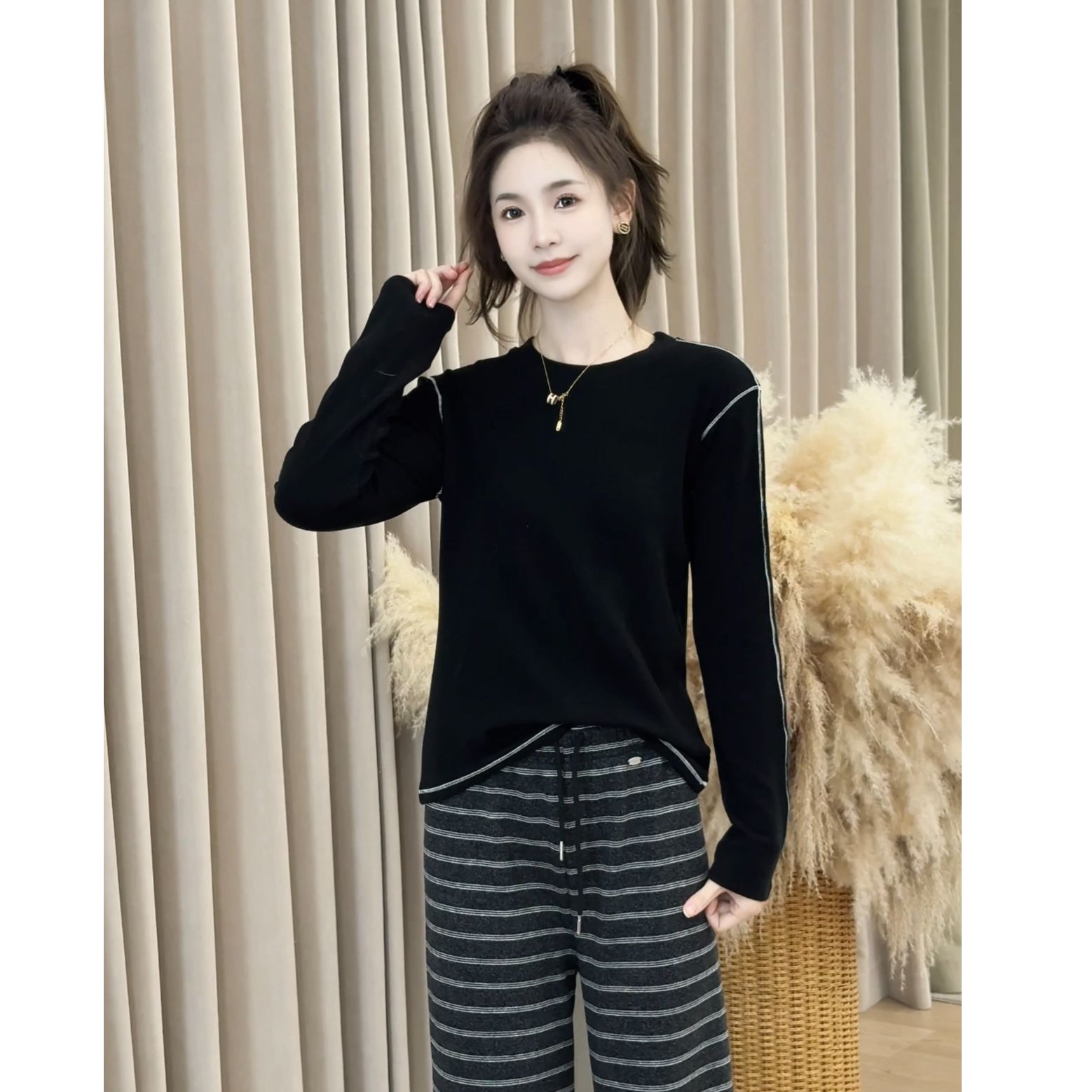 【暖暖过冬】LULU冬季新款时尚休闲潮牌女装预WZLD5SY5503A