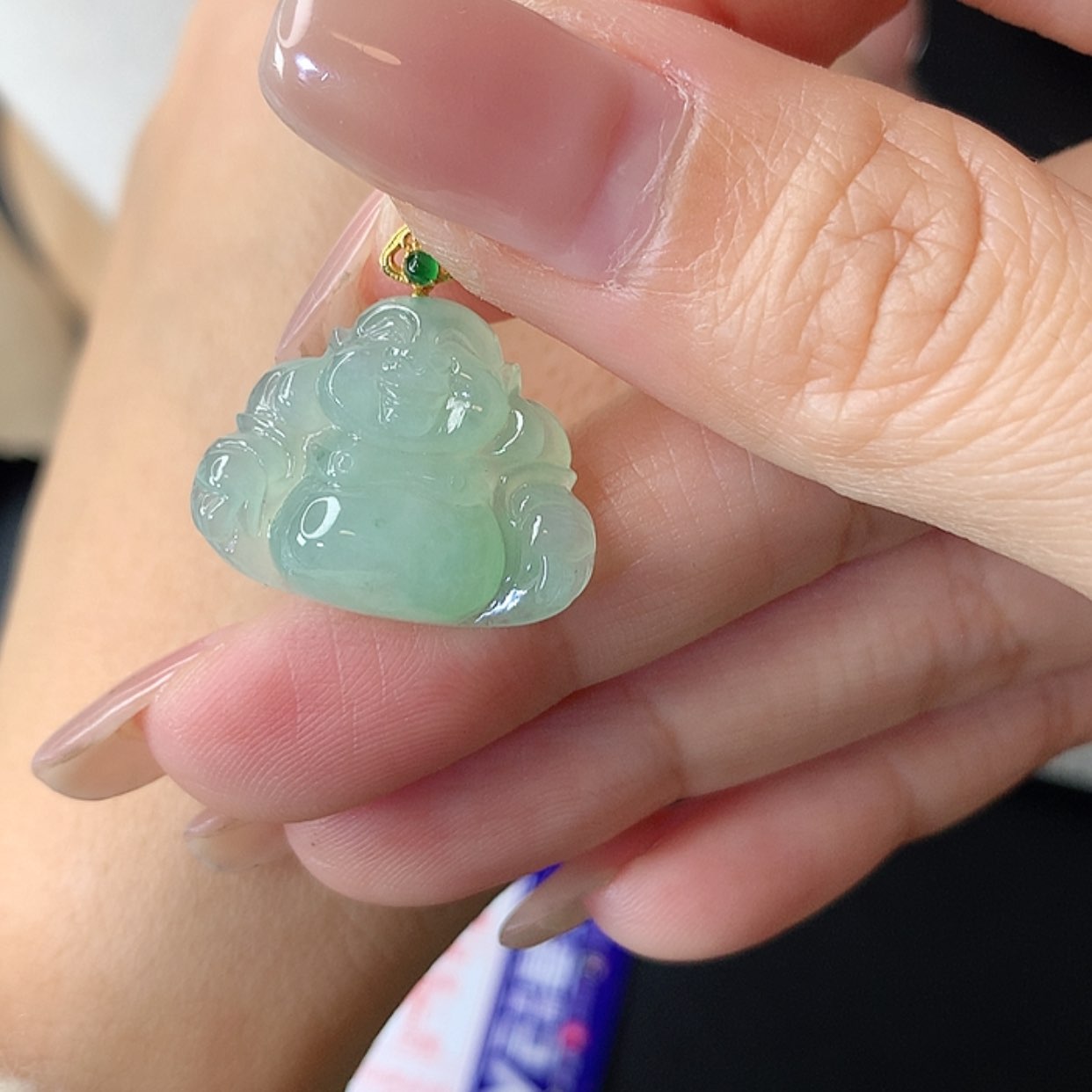 【闪购商品】翡翠吊坠(不含链)18K金镶嵌