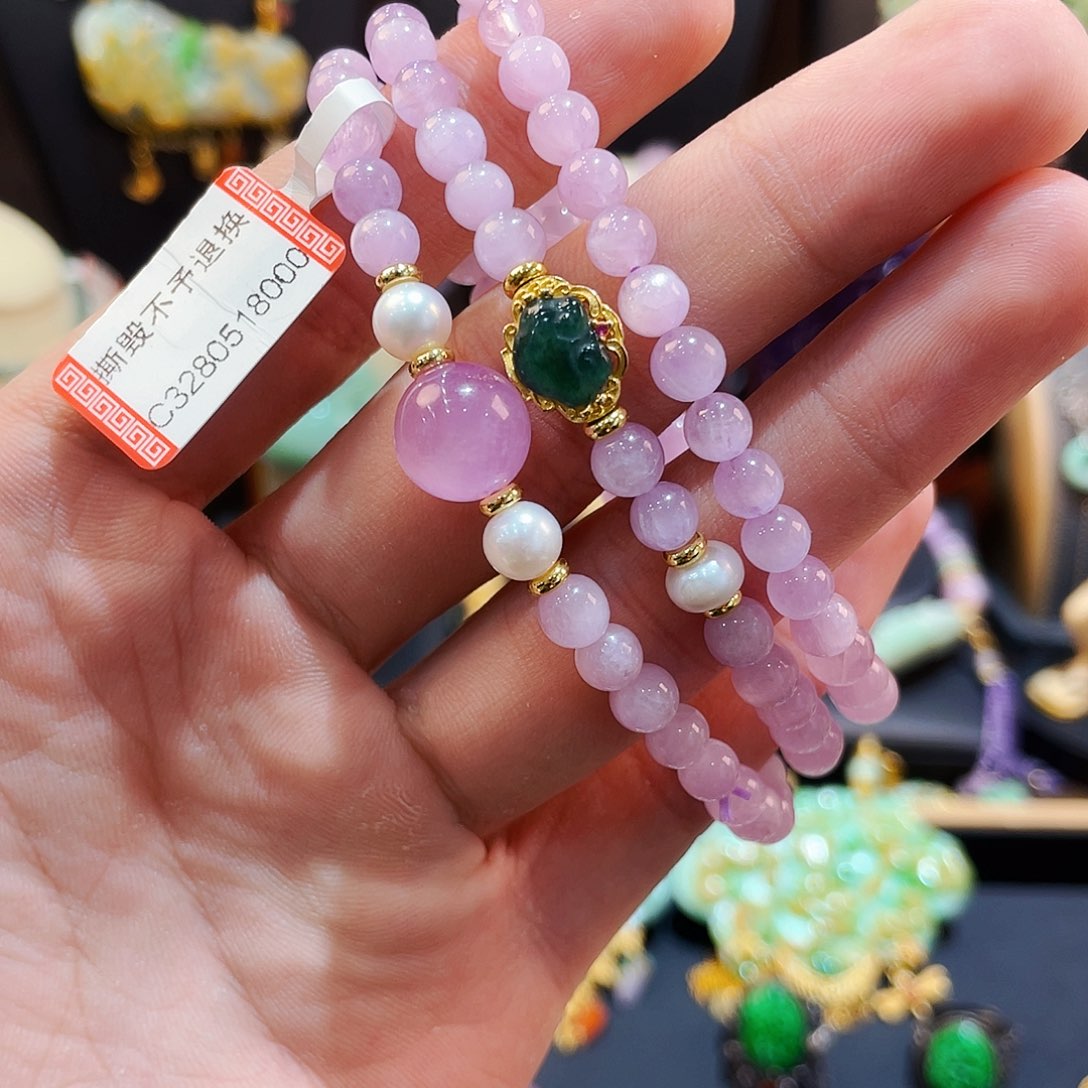 锂辉石手链未镶嵌锂辉石