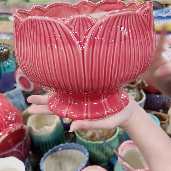 有孔，凑单福利满10元发货陶瓷多肉花盆！