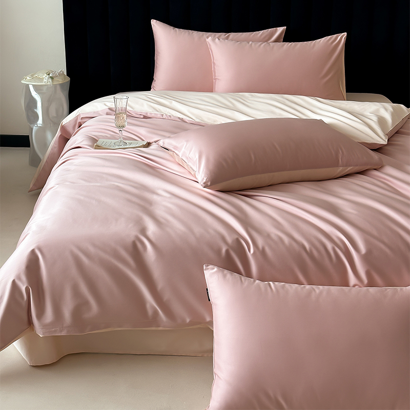 喜兹 拾光 全棉纯棉四件套 轻奢风简约高级撞色工艺床上用品