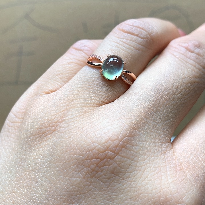 水晶水晶戒指银S925镶嵌