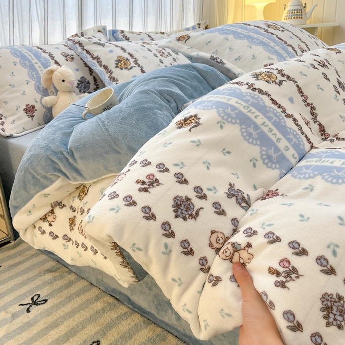 【工厂清货-牛奶绒四件套】直播时长有限会存在未展示商品-介意勿拍