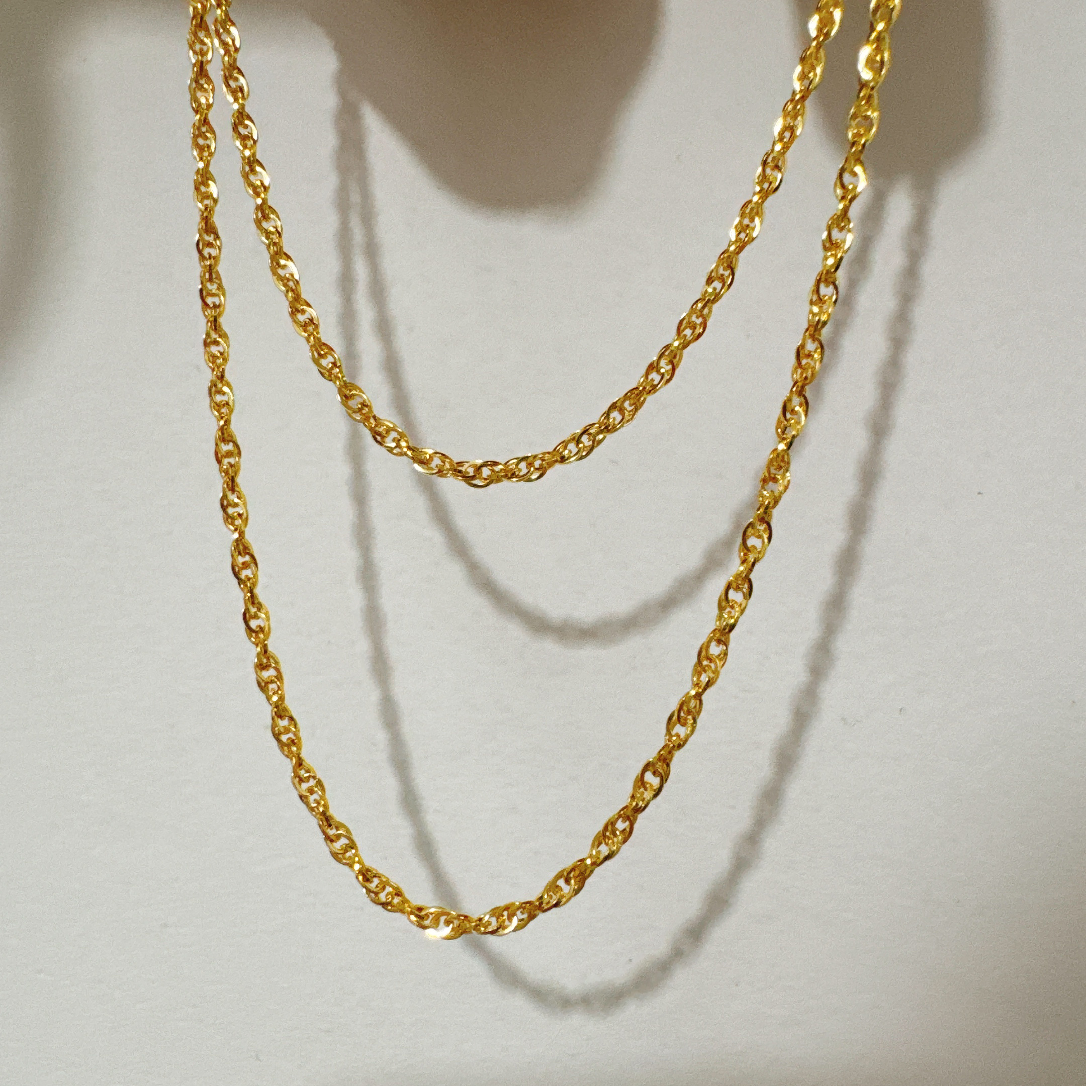 坠链均足银 45cm麻花链5008