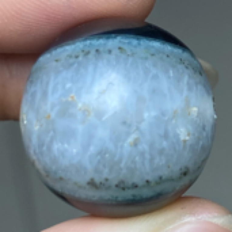 晶体共存！天然晶体双眼大珠子孔道正常19mm