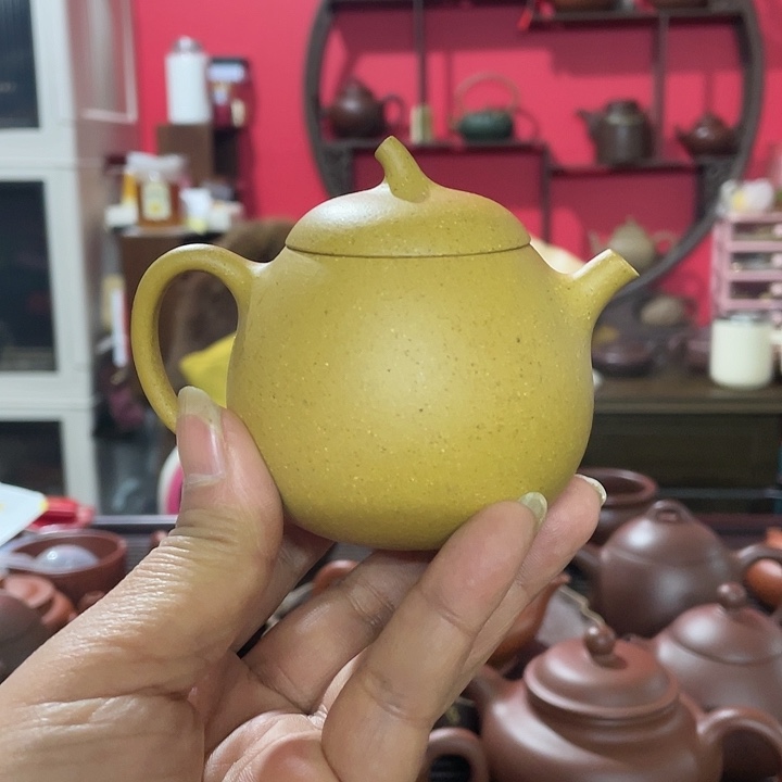紫砂茶壶茄瓜段泥120 c c
