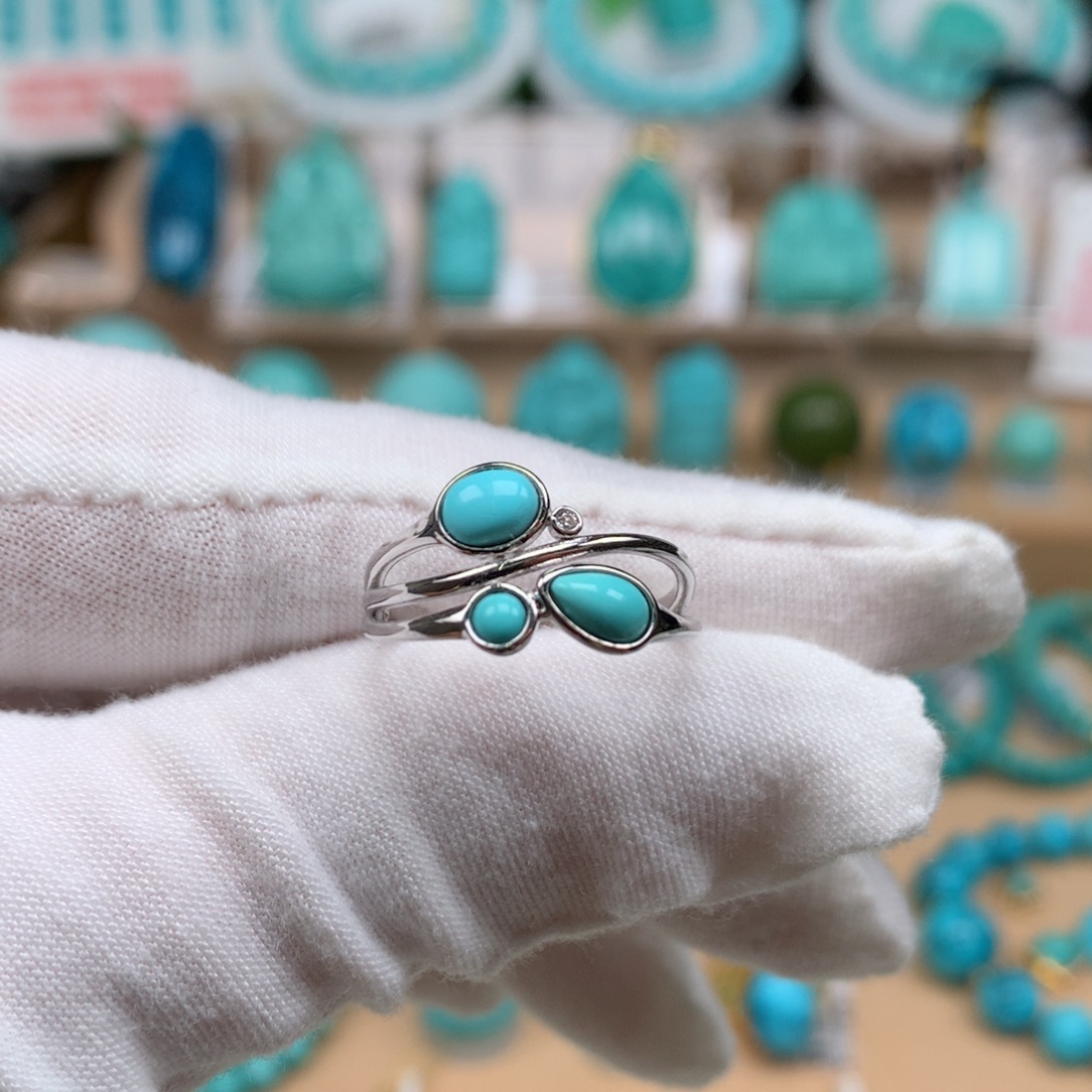 银S925镶嵌绿松石珠宝奇石