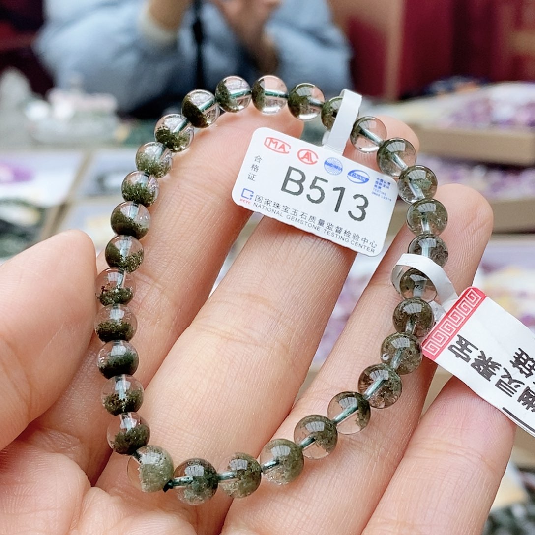 水晶手链未镶嵌B513绿幽灵