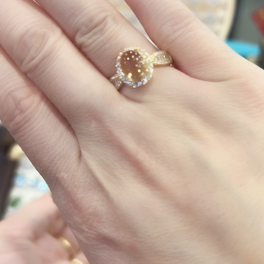 U***i银S925镶嵌黄晶戒指