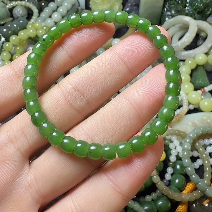 和田玉（碧玉）未镶嵌手链卡6