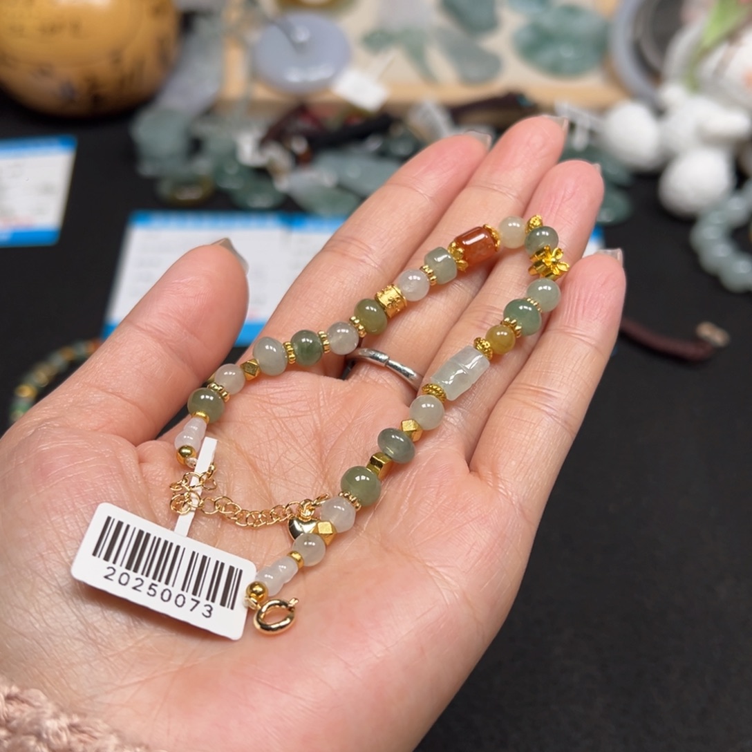 翡翠合金颈饰天然A货缅甸翡翠