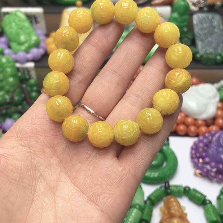 院***弯翡翠未镶嵌手链手链5