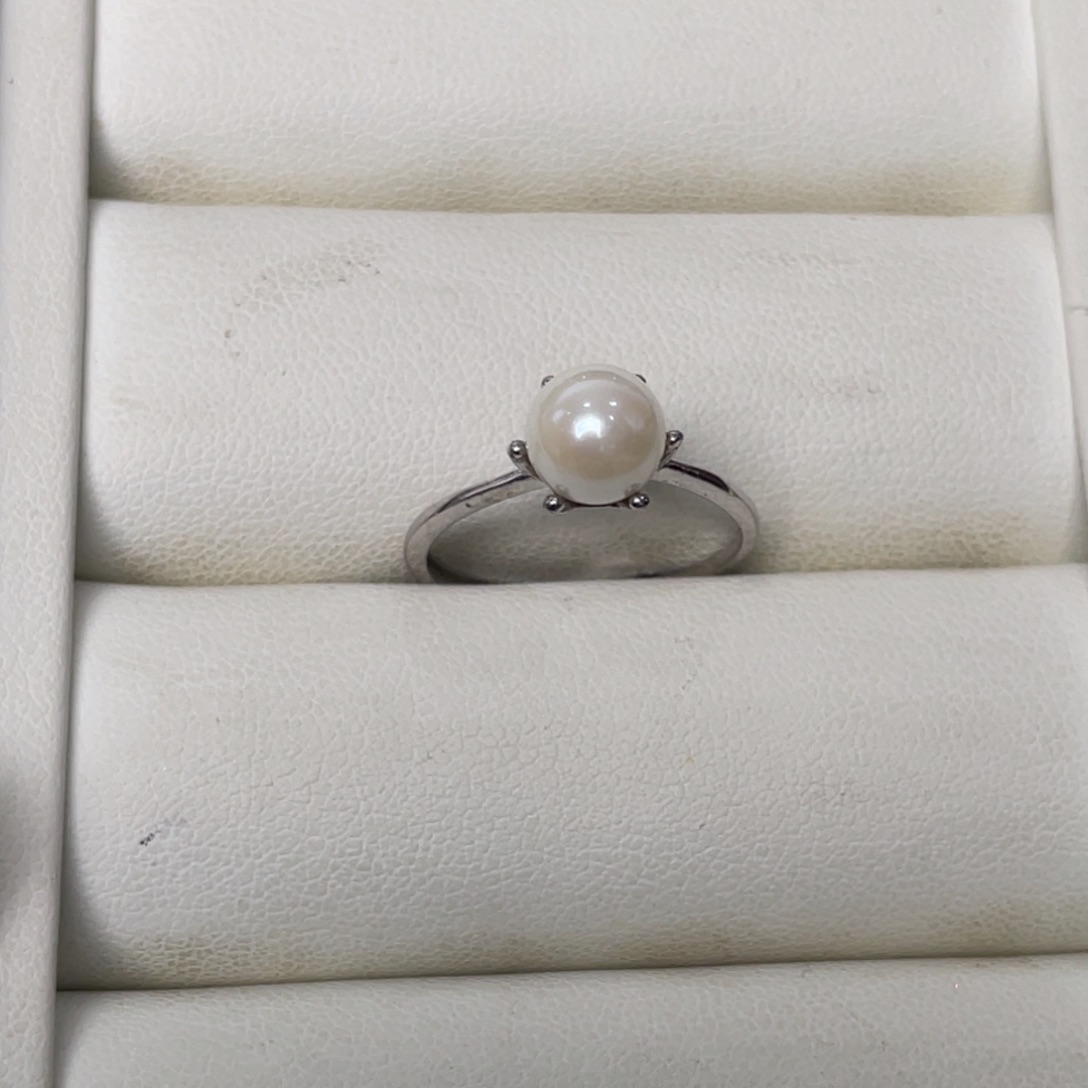 海水珍珠戒指银S925镶嵌