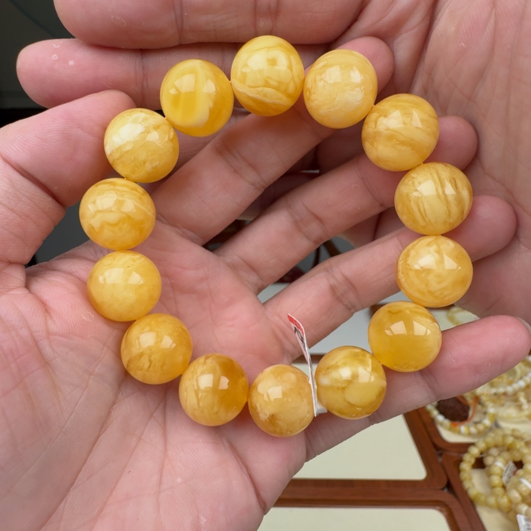 蜜蜡未镶嵌裸石蜜蜡手串