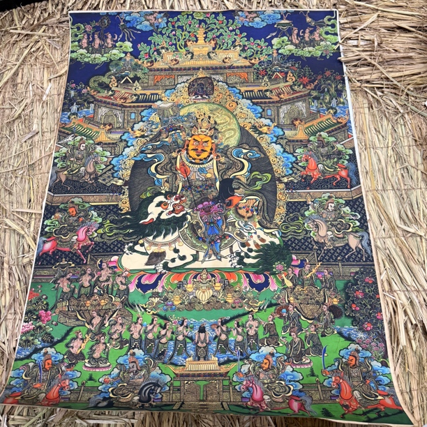 高端精品财宝天王绘画类唐卡W90