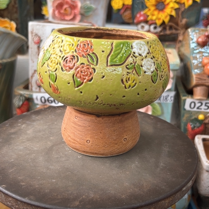 紫砂花盆粗陶材质多肉花盆