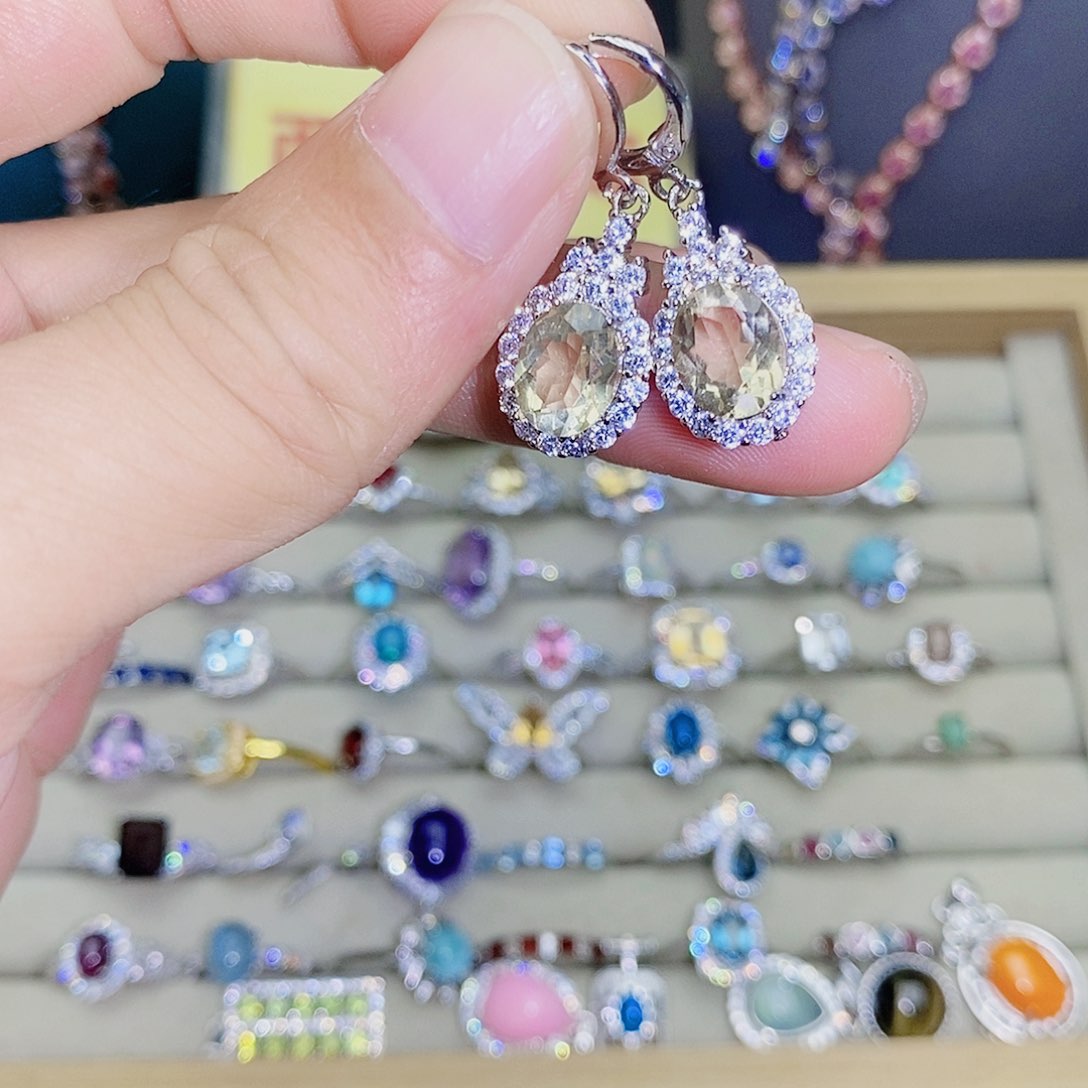 水晶耳饰未镶嵌5899