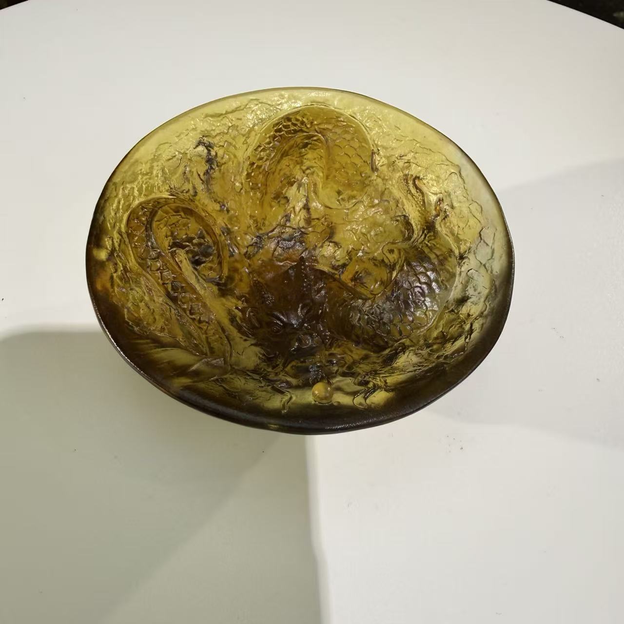 仓一艺术空间【龙自在】茶室茶桌中式禅茶水晶琉璃艺术摆件