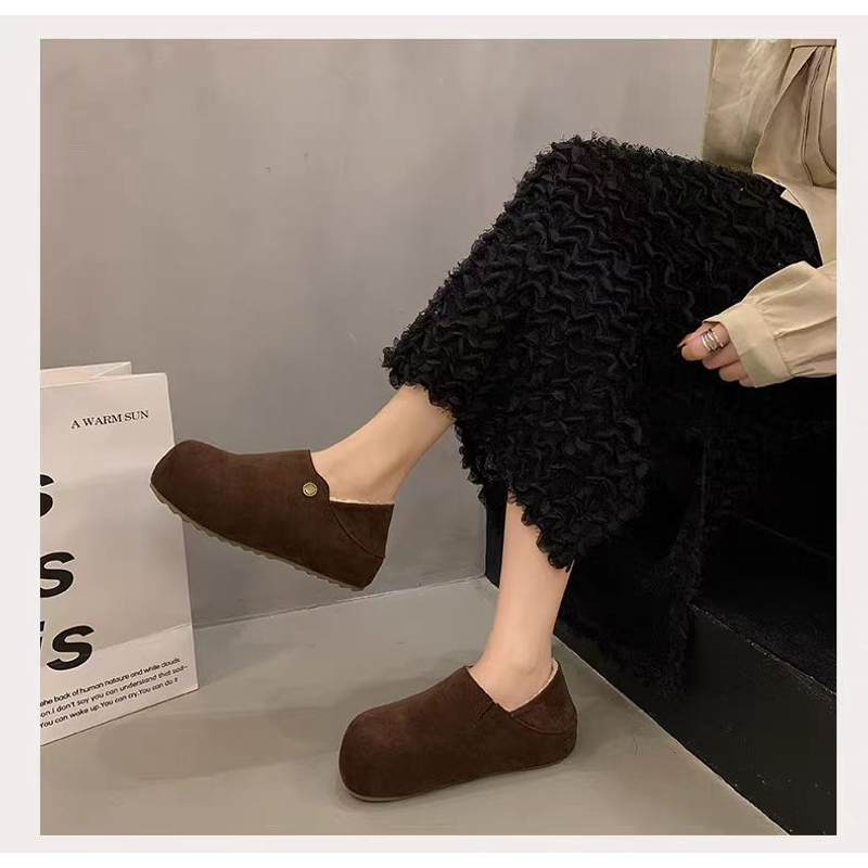 【新疆包邮】25年新款厚底加厚加绒时尚百搭博肯鞋M36-25