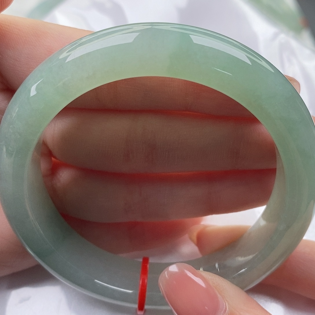 翡翠未镶嵌手镯缅甸天然A货翡翠 56