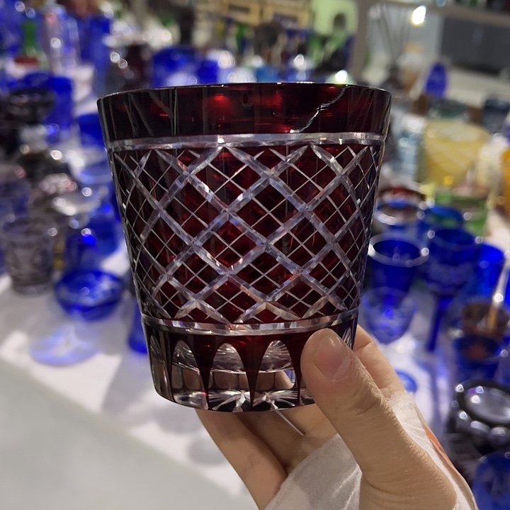 手柄款水晶玻璃微瑕一个