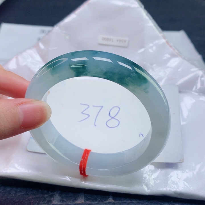 翡翠未镶嵌手镯圈口5455