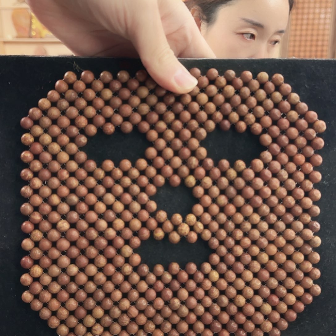 泗水砭石直播间炸福利精工手作手编面罩（赠一戒指吊坠）