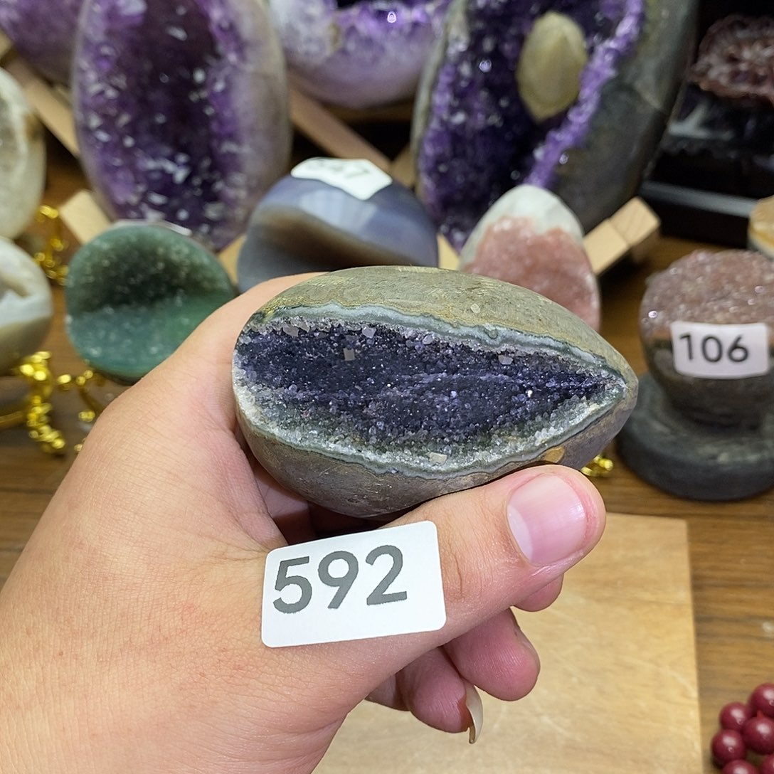 紫晶摆件未镶嵌钱袋子