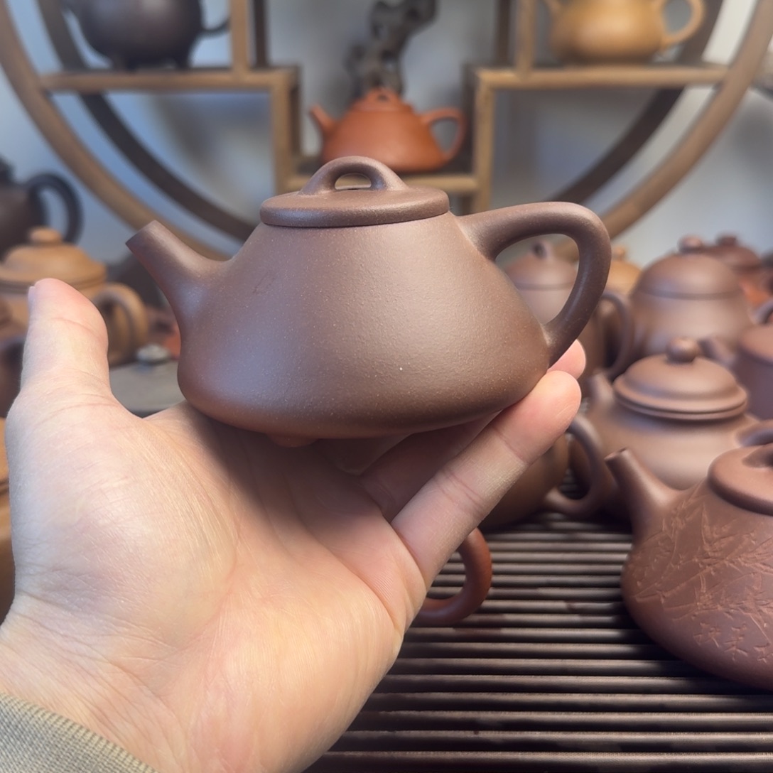 茶壶紫砂子冶石瓢200cc台西嫩底槽清