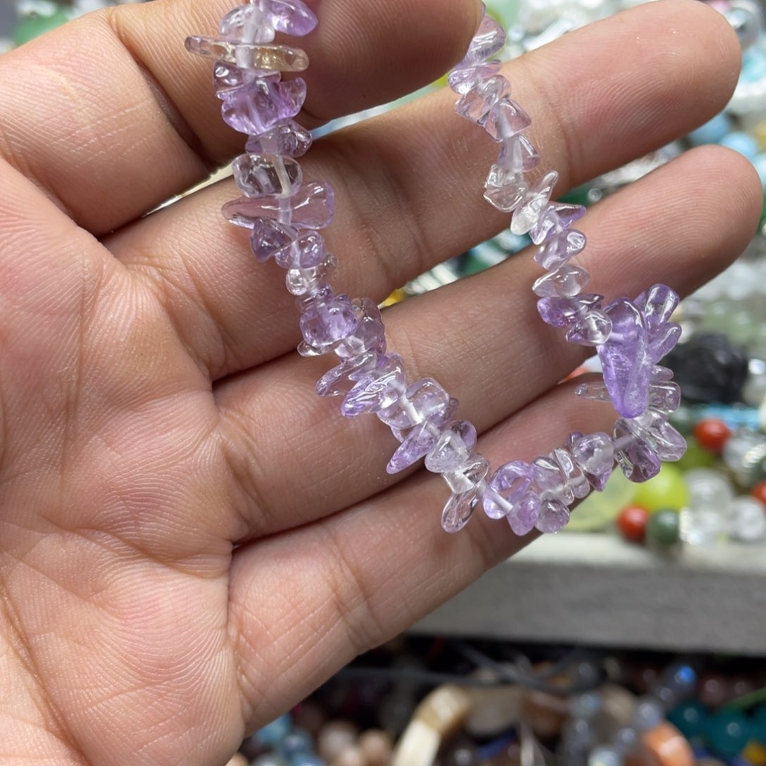 烟晶手链银S800镀金镶嵌