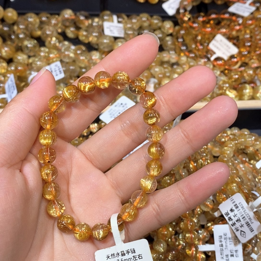 水晶手链未镶嵌派*猩手链7.5mm