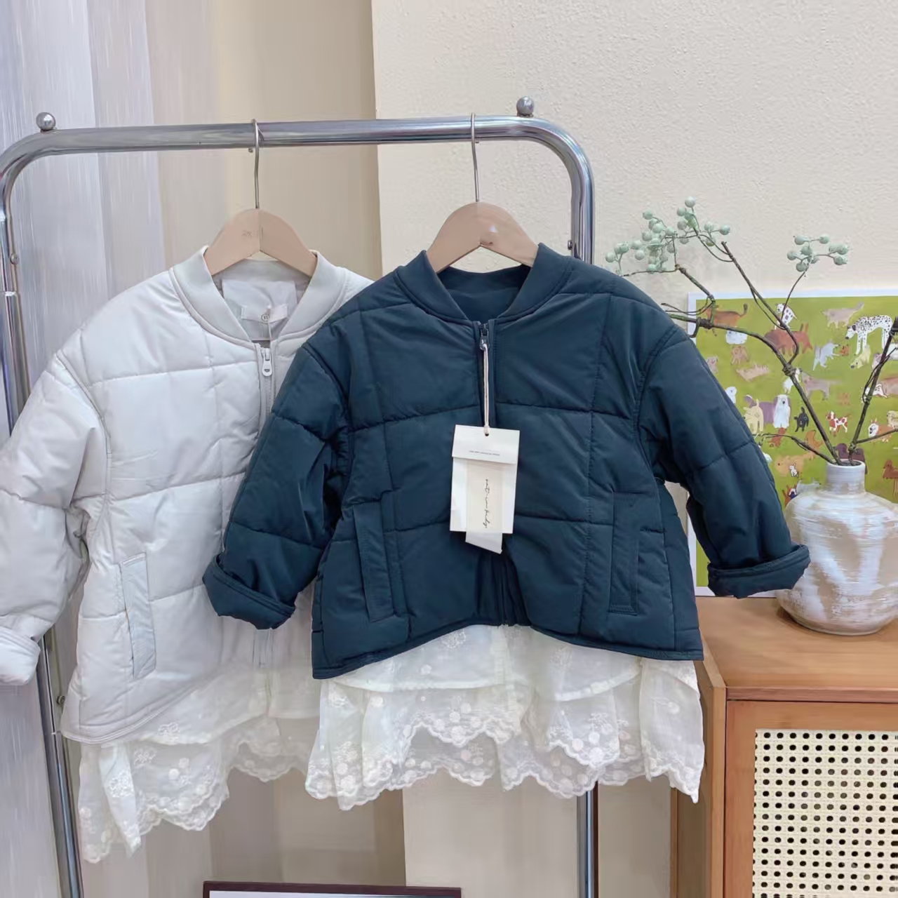 女童冬季韩版棉质休闲百搭加厚洋气棉服 252290