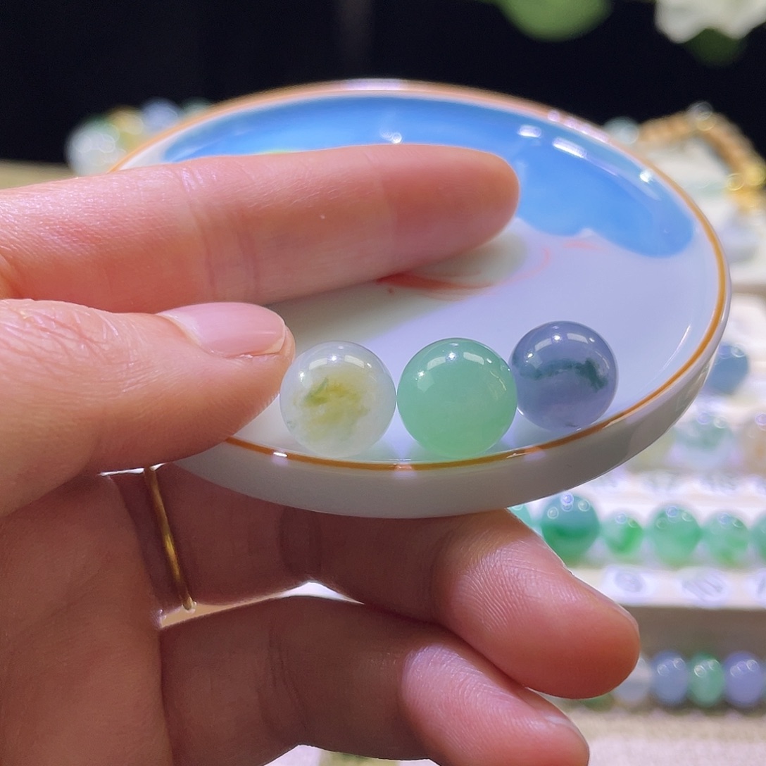 翡翠散珠缅甸翡翠散珠A货展示勿拍 卡11 一组买断价