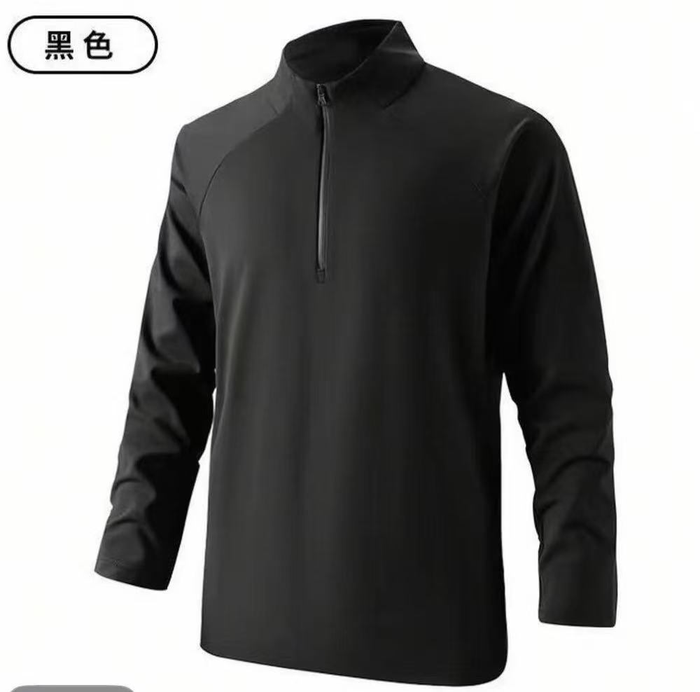 【PYK-9999-2】2025新款时尚休闲百搭经典潮流简约立领半拉链卫衣