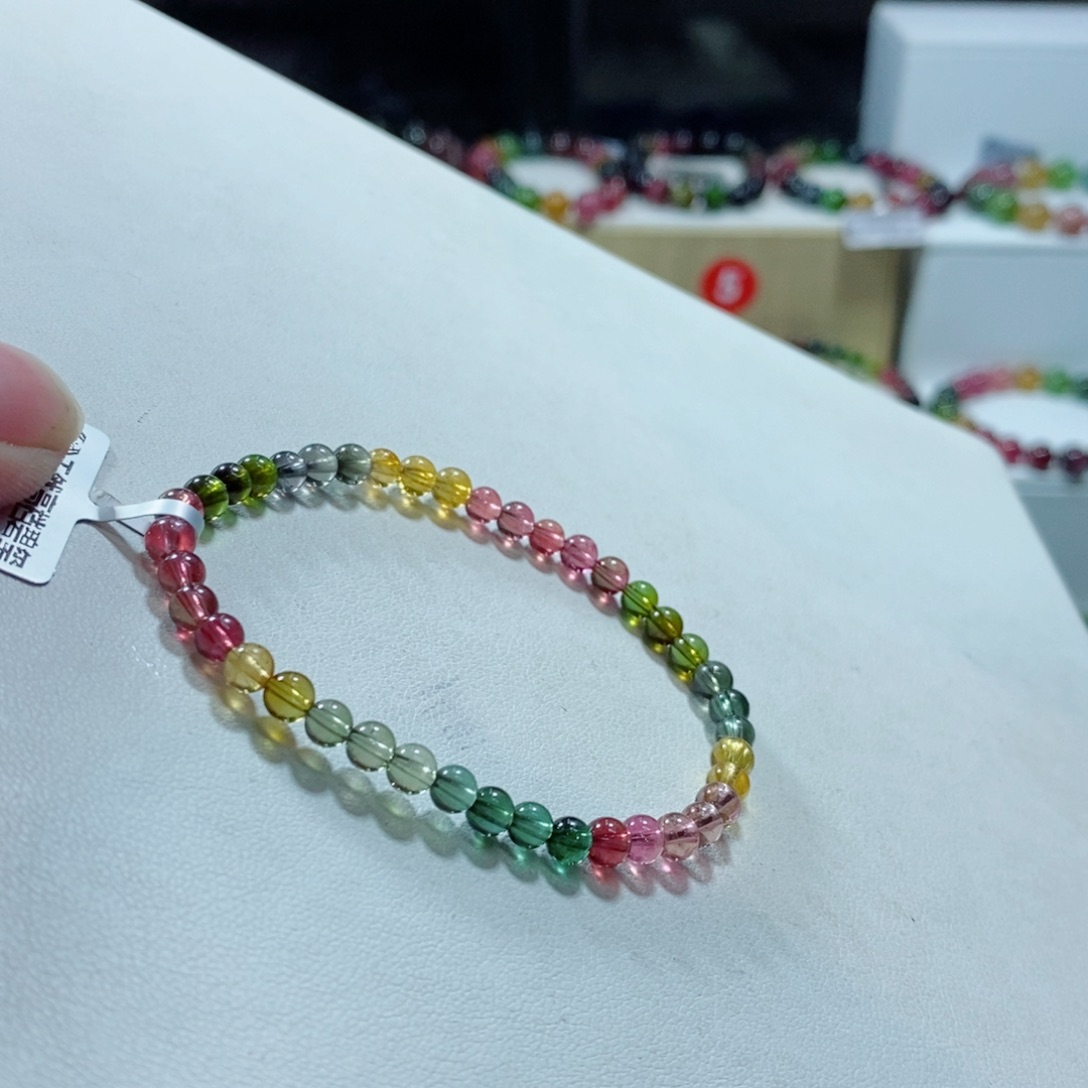 碧玺手链未镶嵌小****麻碧玺