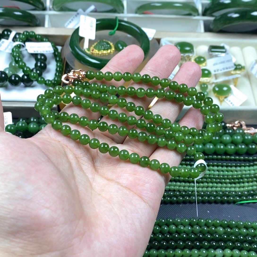 和田玉（碧玉）项链未镶嵌卡6
