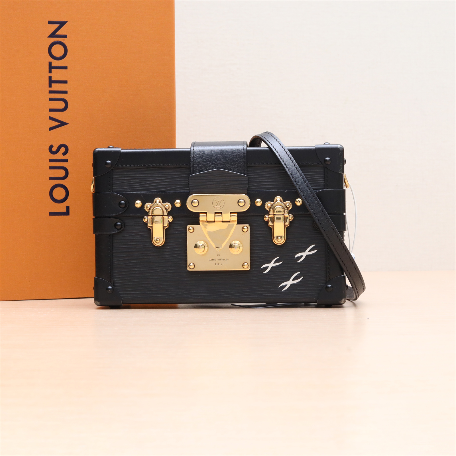 95新 LouisVuitton/路易威登 活动黑黑 PETITE MALLE 月光宝盒
