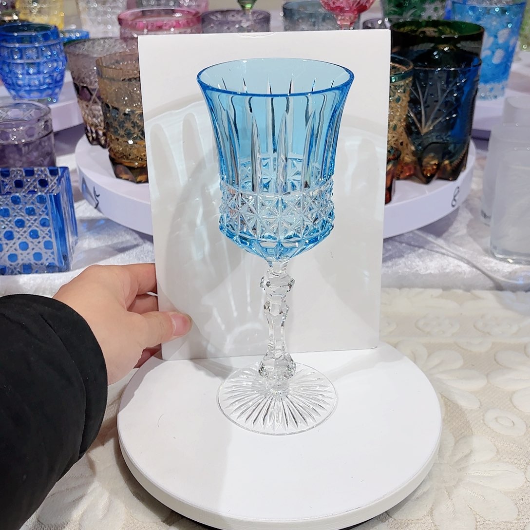 水晶高脚杯微瑕福利通宝工艺品