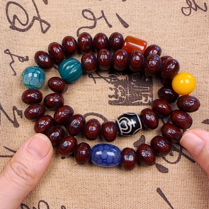 凤眼菩提吊坠双圈