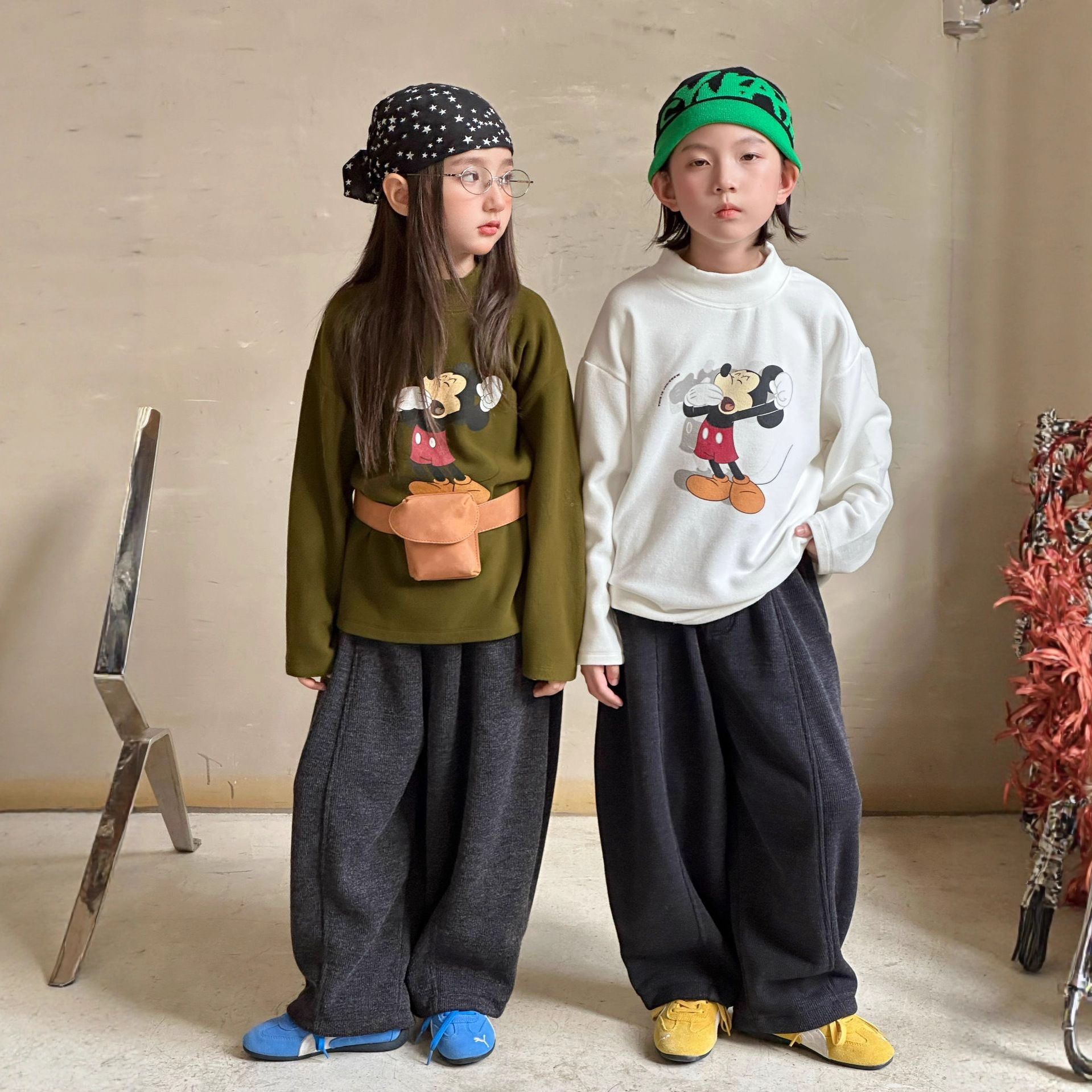 儿童卫衣上衣童装女童男童长袖休闲百搭打底印花韩版2025冬季新款