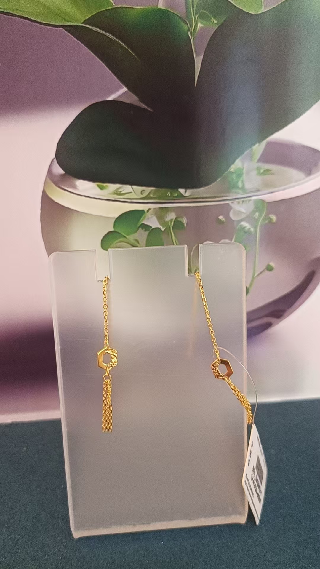 红飞珠宝足金耳饰