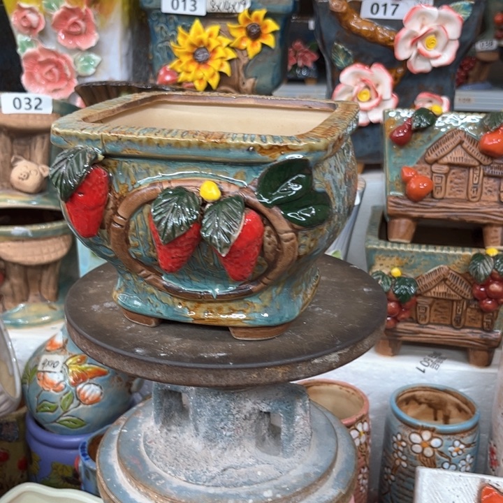 紫砂花盆粗陶材质多肉花盆