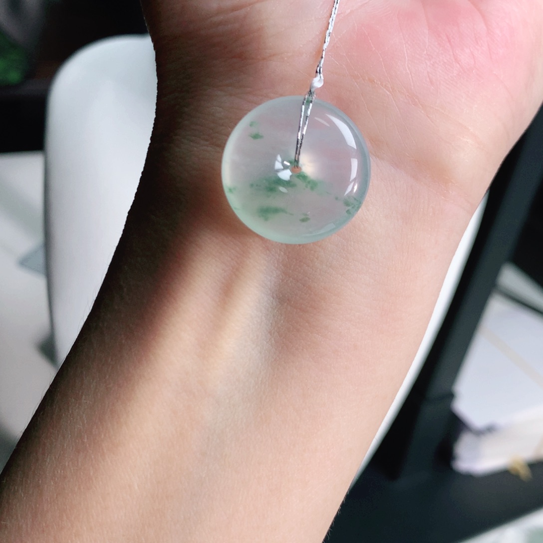 翡翠未镶嵌颈饰天然缅甸翡翠a货20.6-6.2