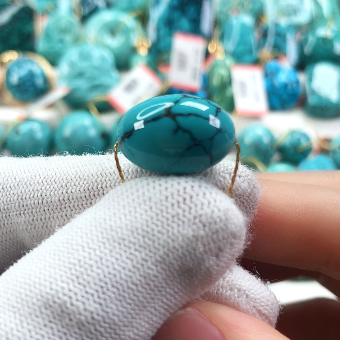 绿松石未镶嵌车挂直径13