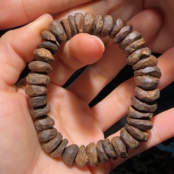 沉香手串海南老白棋沉水树丁手串16.5克