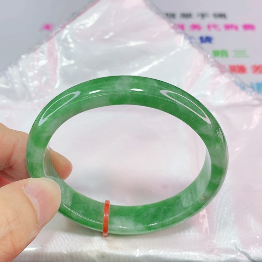 未镶嵌手镯翡翠 54.3圈口贵妃