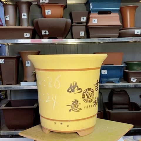 红陶宜兴紫砂花盆