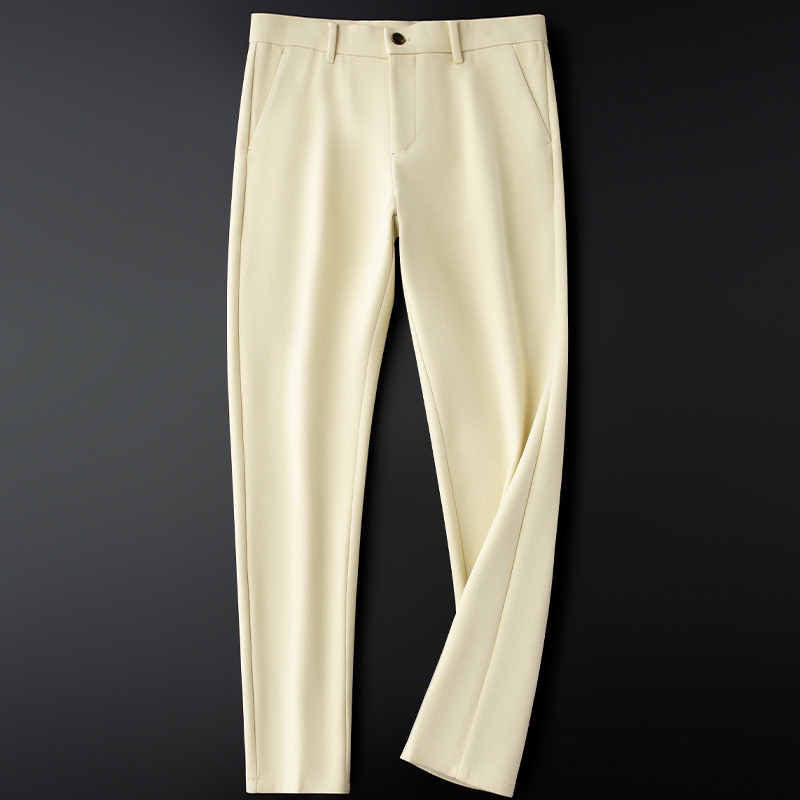 “1RM-NANSEN”男士秋冬雅痞磨毛微修身小直筒净版韩系商务休闲西裤