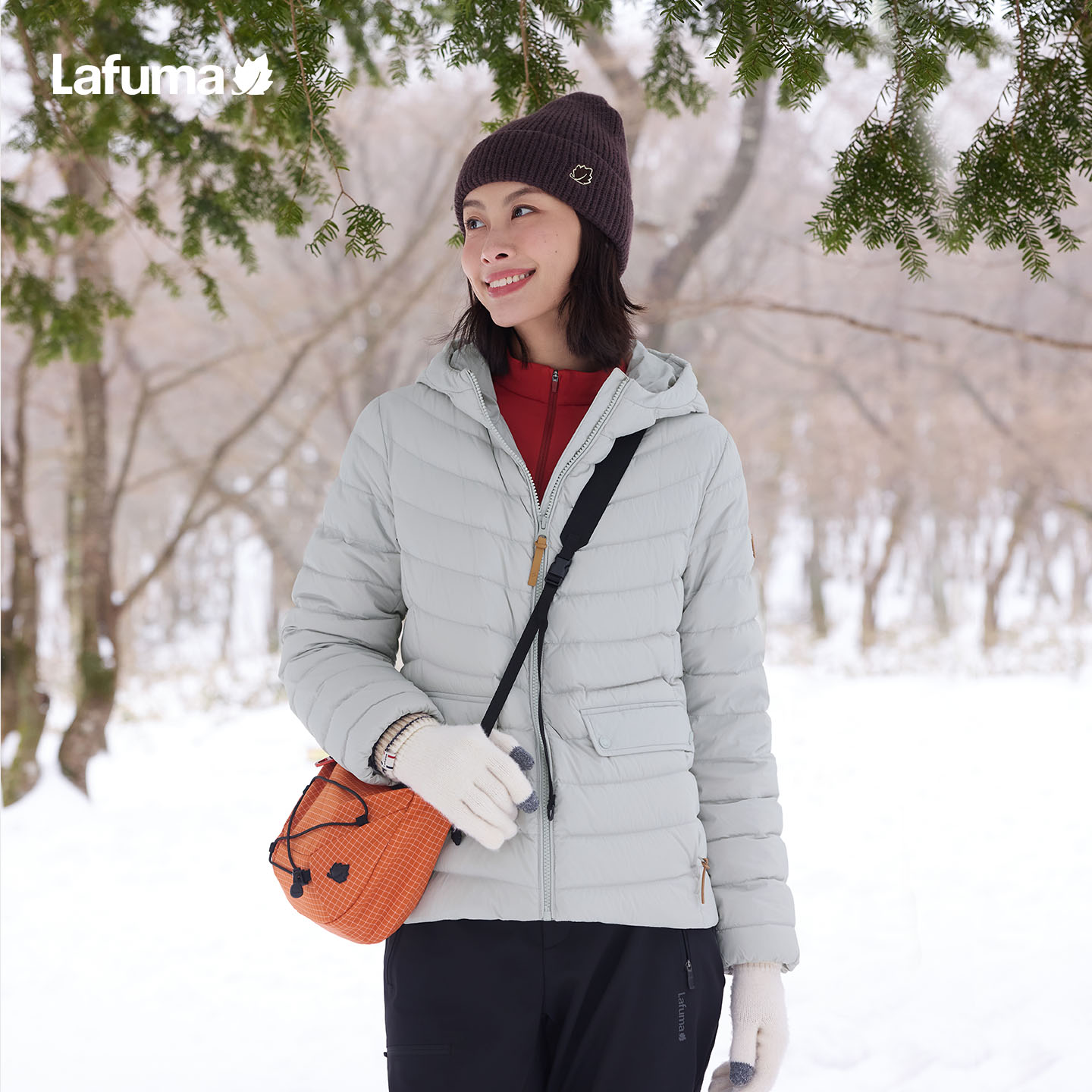 LAFUMA乐飞叶户外25秋冬连帽700蓬羽绒服轻量女休闲外套LFJU5CY60