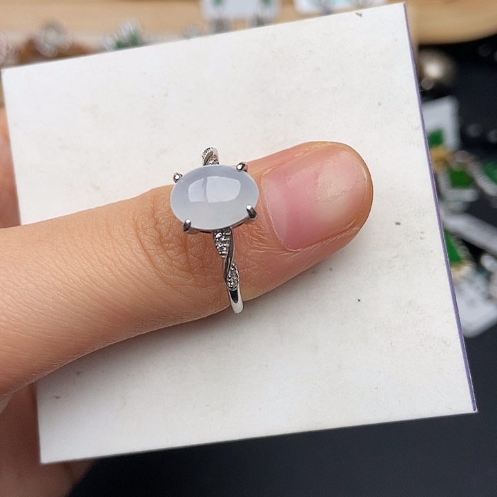 翡翠银S925镶嵌戒指